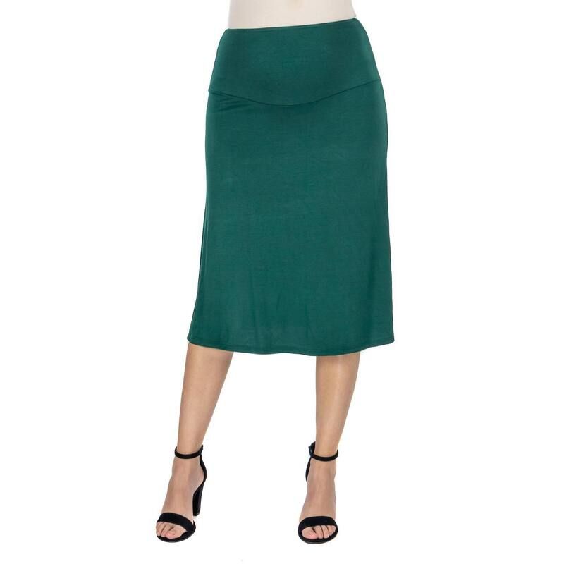 24 セブンコンフォート レディース ボトムスカート A ライン マタニティ Maternity 24Seven Comfort Apparel ALinelastic Waist Skirt Gre