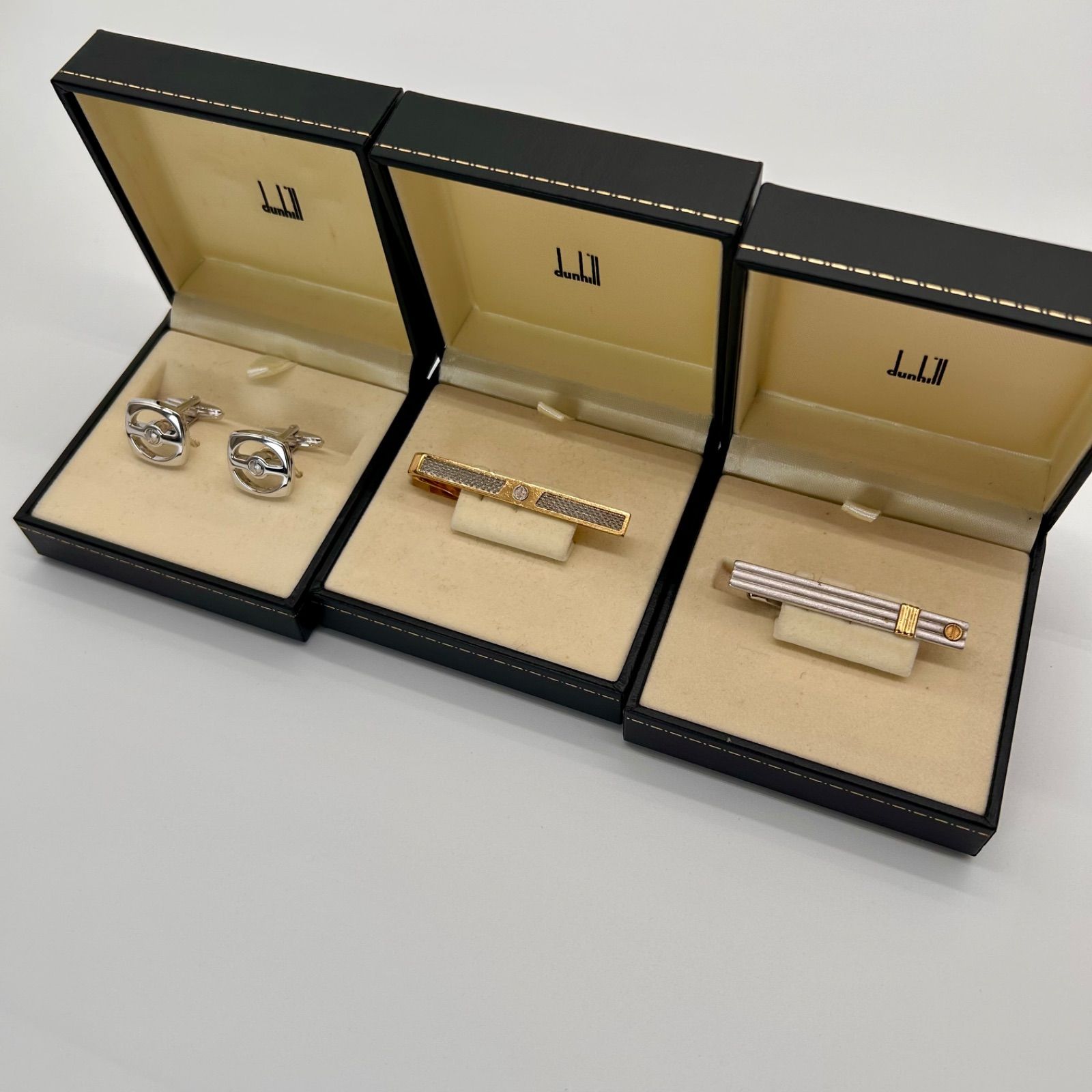 dunhill ダンヒル ネクタイピン カフス カフリンクス 箱有 メンズ 紳士