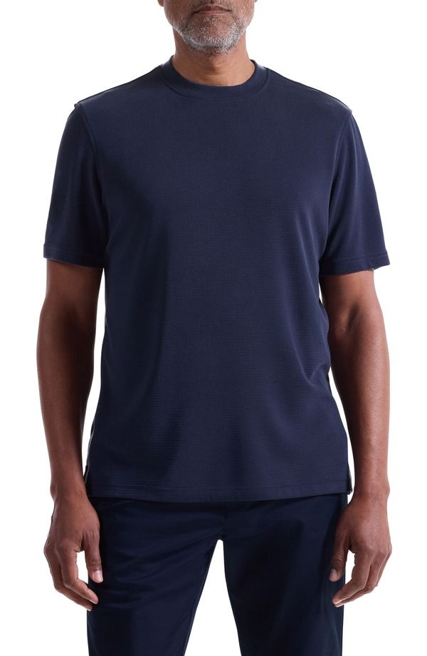 ブガッチ メンズ トップス Tシャツ クルーネック Bugatchi Orville Crewneck TShirt Navy ネイビー