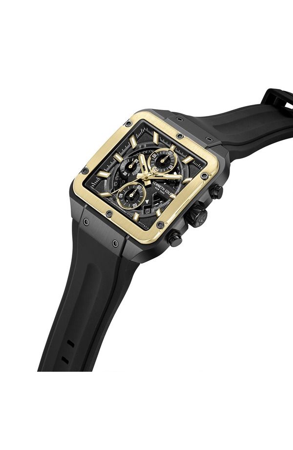ケネスコール メンズ アクセサリー 腕時計 Kenneth Cole New York Arlington Automatichronograph Silicone Strap Watch 43mm