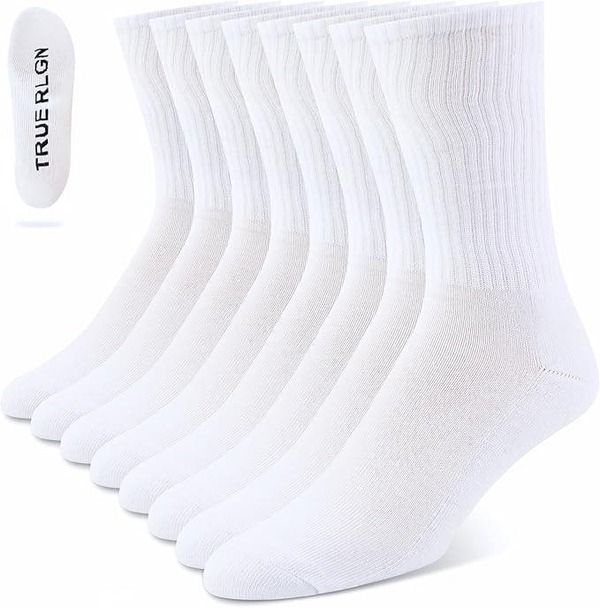 トゥルーレリジョン メンズ アンダーウェア 靴下 True Religion 8 Pairs Premium Athleticrew Socks White ホワイト