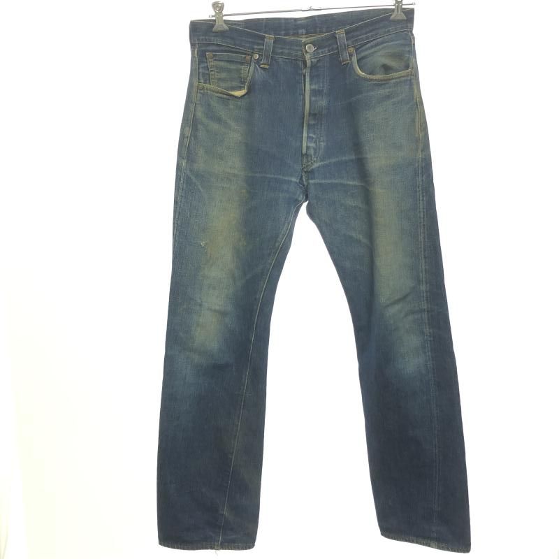 中古】LEVI'S 501XX W36L36 裏ボタン555 バレンシア製 ビッグE ※裾破れ