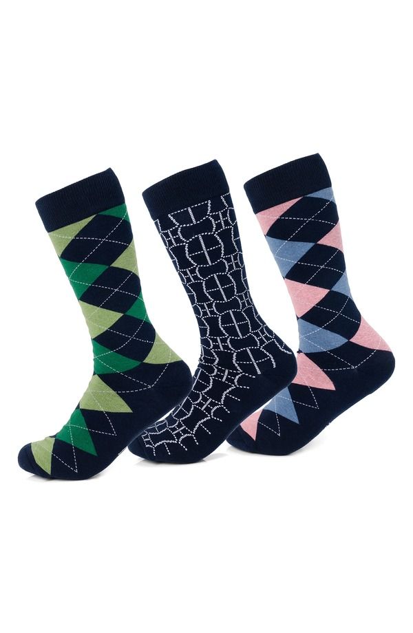 カフリンク メンズ アンダーウェア 靴下 Cufflinks Inc Hidden Message Assorted 3Pack Socks Black Multi ブラック 14,045円