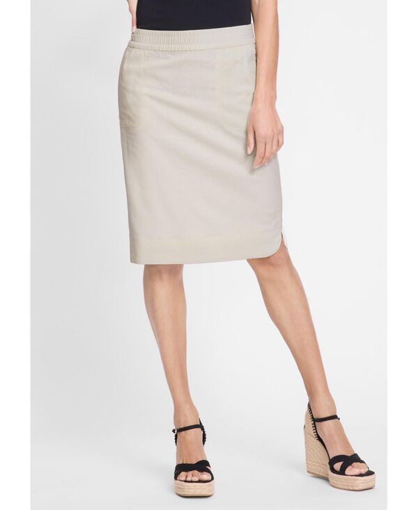 【送料無料】 オルセン レディース スカート ボトムス Womens Linen Blend PullOn Skirt Canvas beige 16,045円