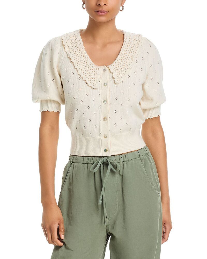レイルズ レディース アウター カーディガン Rails Mindy Pointelle Cardigan Ivory アイボリー