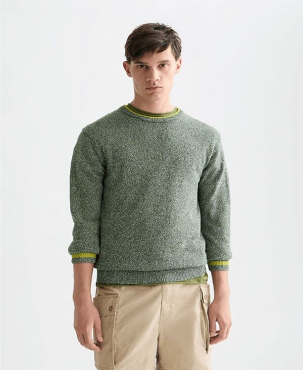 【送料無料】 スコッチアンドソーダ メンズ ニット・セーター アウター Mens Melange RegularFit PullOn Sweater Garden green melange