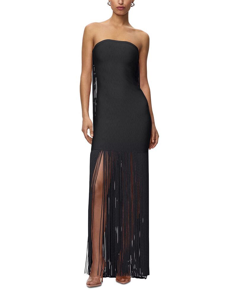 エルベレジェ レディース ボトムスカート フリンジ Herv Lger The Briar Fringe Skirt Dress Black ブラック