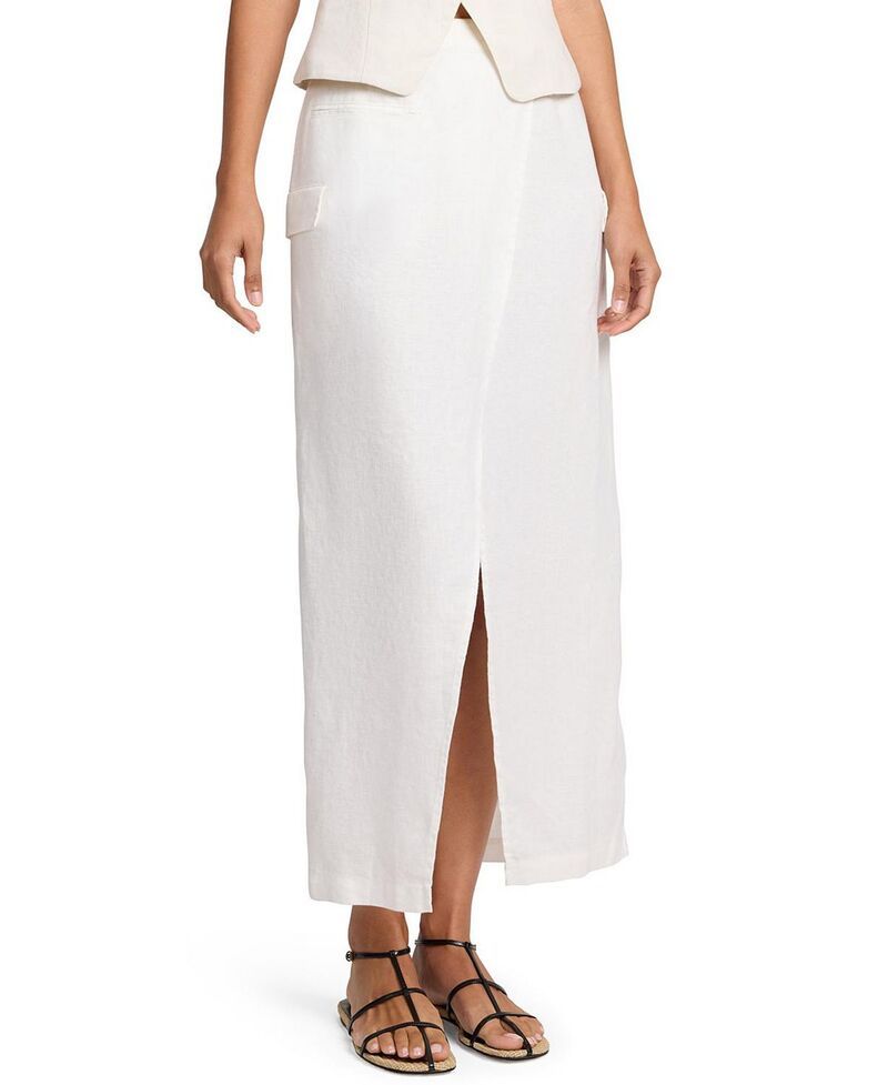 オニア レディース ボトムスカート リネン マキシ Onia Linen Utility Wrap Maxi Skirt Natural