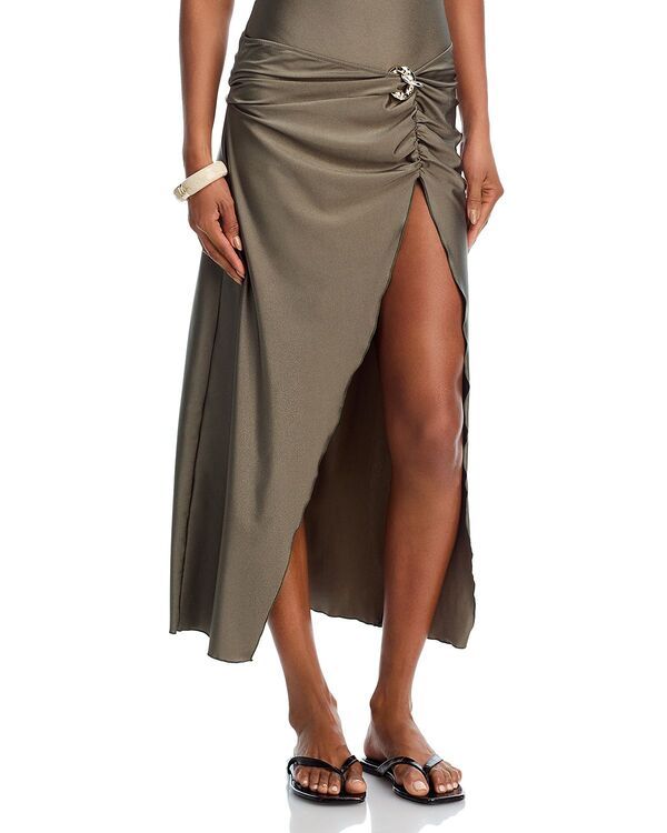 シムカイ レディース ボトムスカート ミディ SIMKHAI Kora Wrap Midi Skirt Fern
