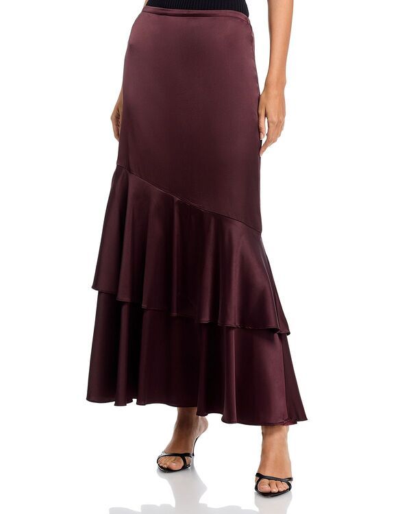 エリアスターズ レディース ボトムスカート ティアード マキシ Area Stars Tiered Maxi Skirt Brown ブラウン