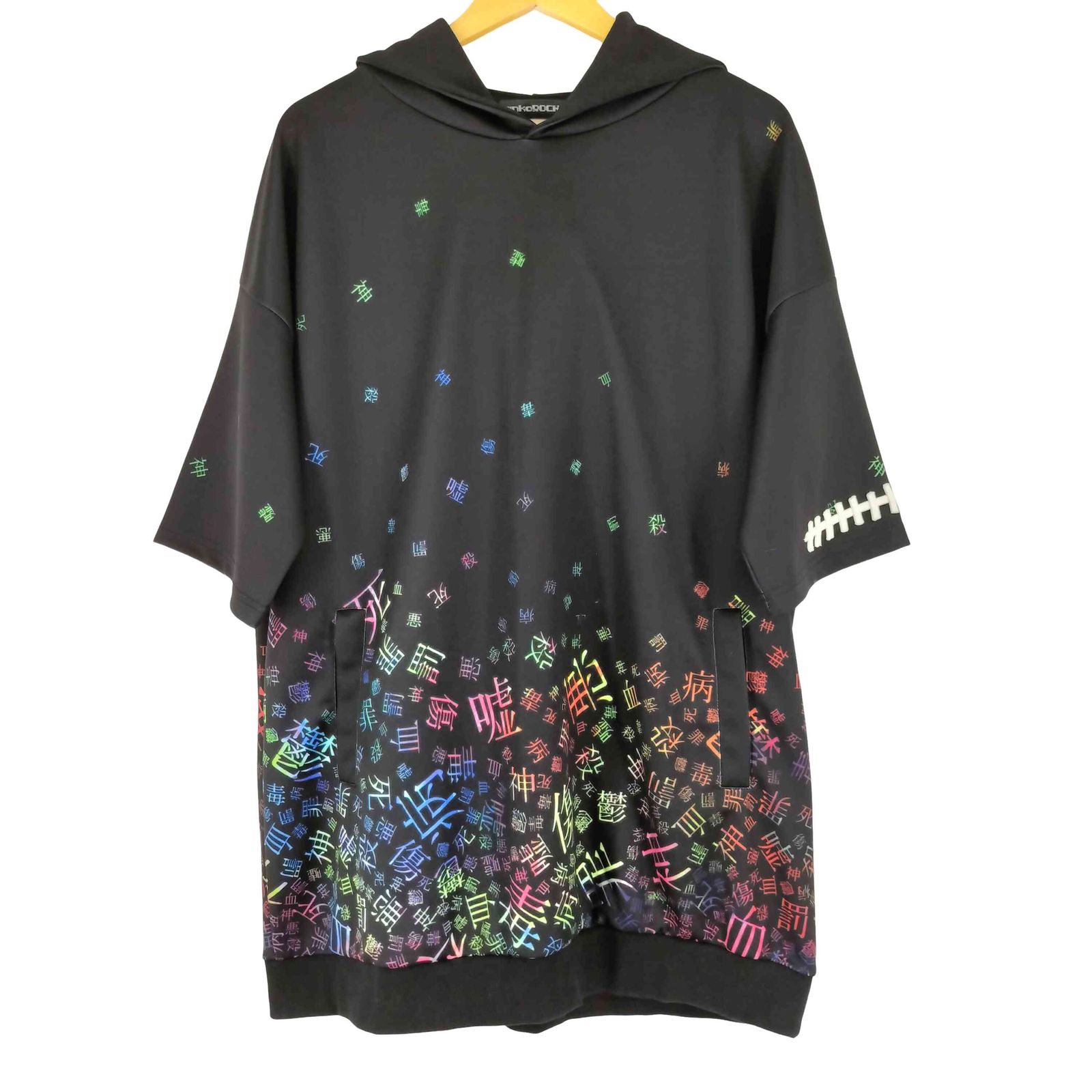 ankorock 病みかわいい 猫耳 カラフル アンコロック ankoROCK 病みかわいいバラバラフーディーTシャツ