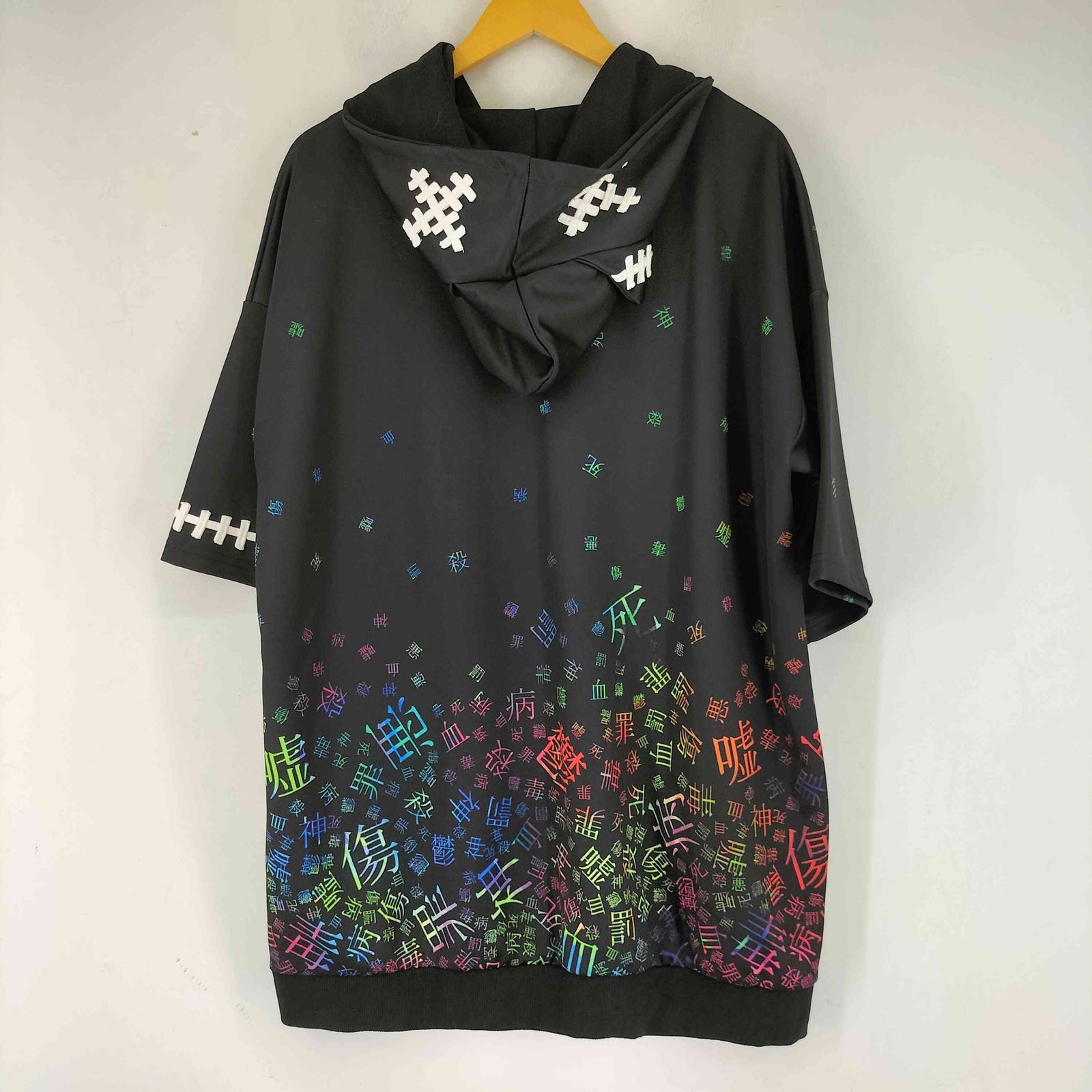 ankorock 病みかわいい 猫耳 カラフル アンコロック ankoROCK 病みかわいいバラバラフーディーTシャツ