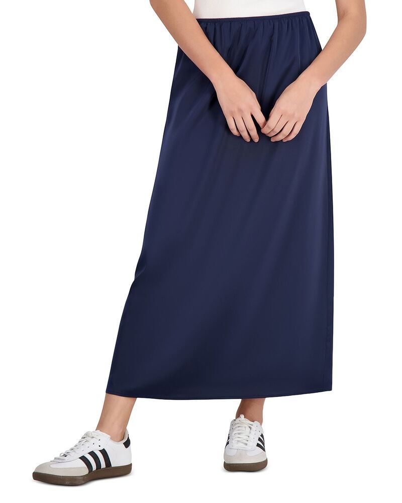 ポイント レディース ボトムスカート サテン マキシ Point Satin Maxi Skirt Navy ネイビー
