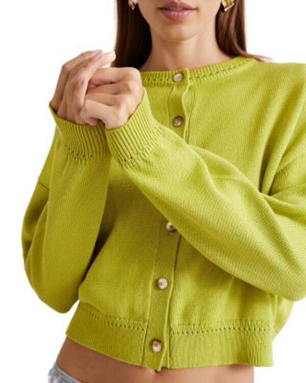 マレーラ レディース アウター カーディガン Marella Sport Alcuno Pointelle Trim Cardigan Green グリーン