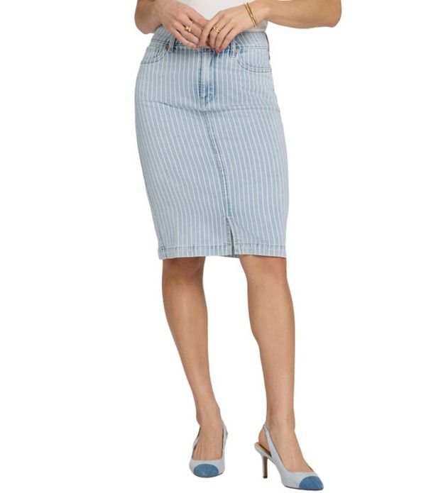 エヌワイディージェイ レディース ボトムスカート ミディ デニム NYDJ Stretch Denim LiftuckR Technology High Rise Midi Skirt Azure S