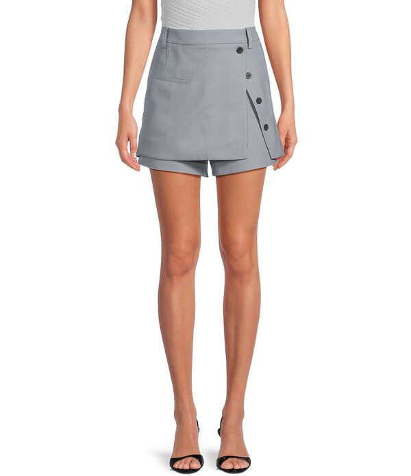 イロ レディース ボトムスカート IRO Amira HighRise Wrap Button Front Skort Steel