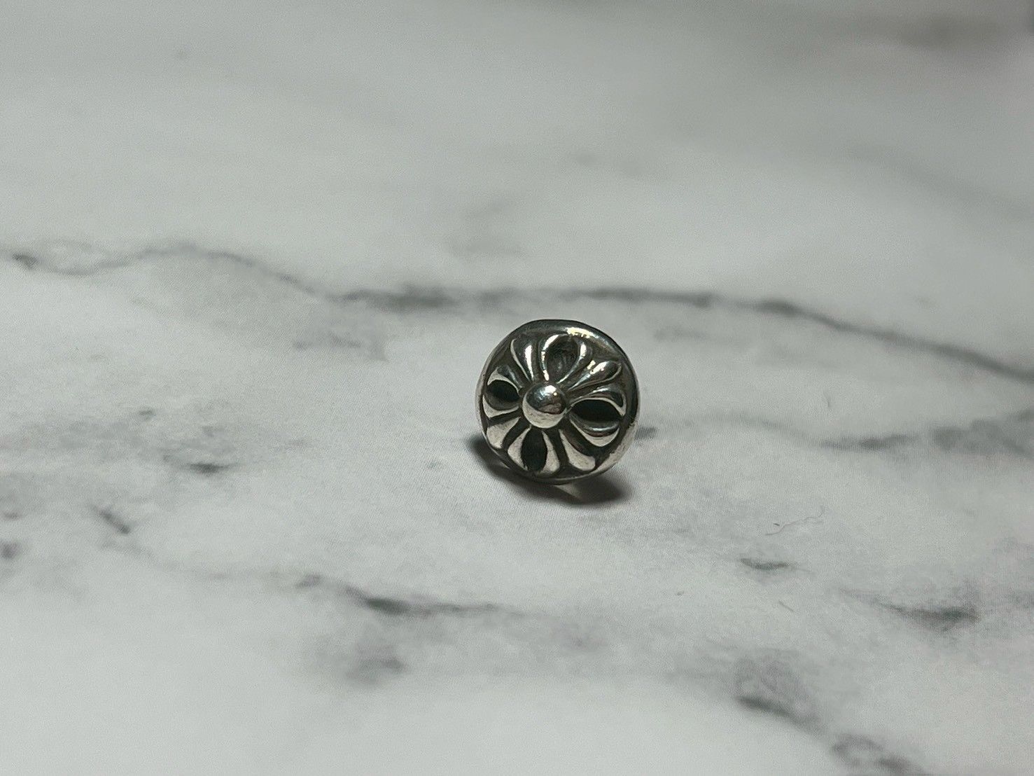 クロムハーツ　ピアス　クロスボール スタッド　シルバー　AB品　3211