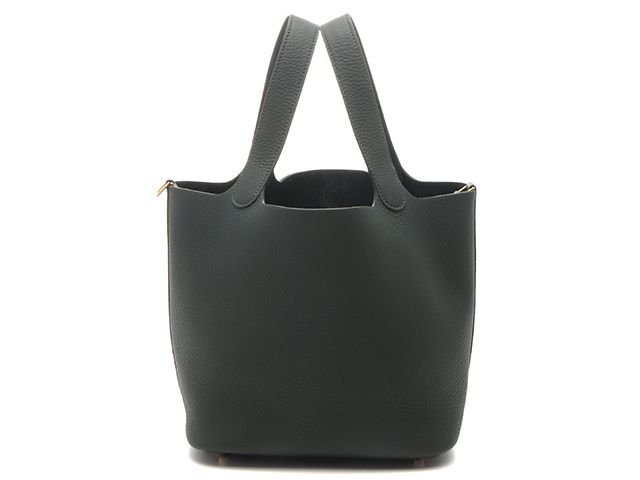 HERMES エルメス ピコタンロックMM ハンドバッグ トリヨンクレマンス ヴェールマングローブ GP U刻印 2025年【中古】【200】