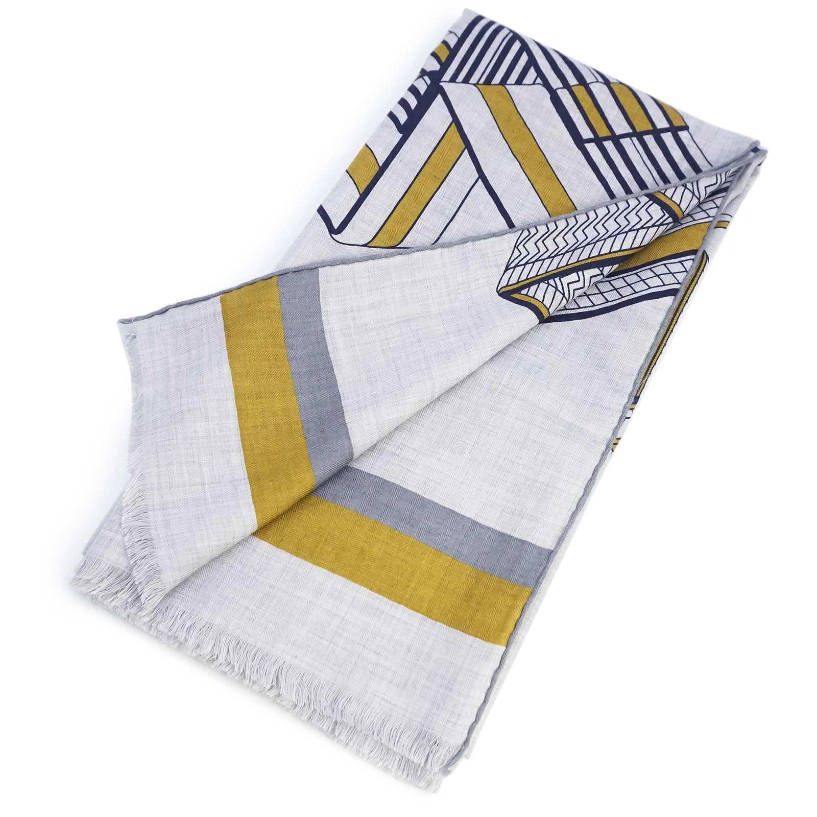 エルメス SANGLES EN ZIGZAG ジグザグのサングル カシミヤ70% シルク30