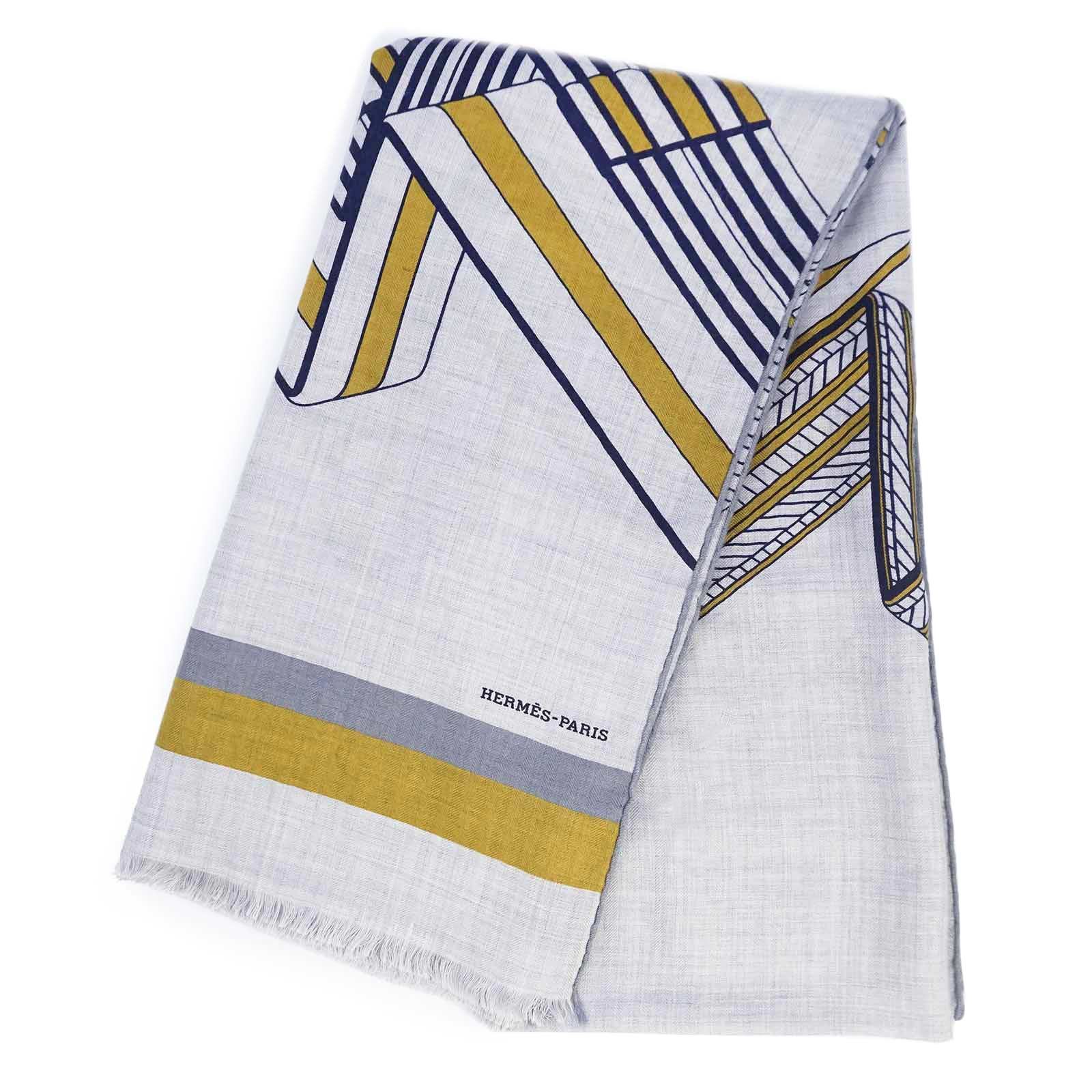 エルメス SANGLES EN ZIGZAG ジグザグのサングル カシミヤ70% シルク30