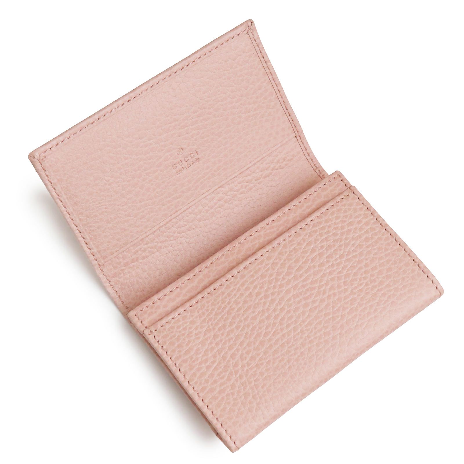 グッチ 474748 プチ マーモント カーフスキン ピンク カードケース 名刺入れ 定期入れ パスケース レザー ゴールド金具 GUCCI（新品・未使用品） グッチ 474748 プチ マーモント カーフスキン ピンク カードケース