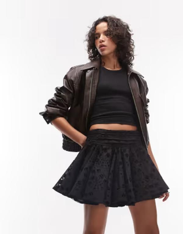 オールセインツ レディース ボトムスカート ミニ レース AllSaints dotty lace mini skirt black ブラック