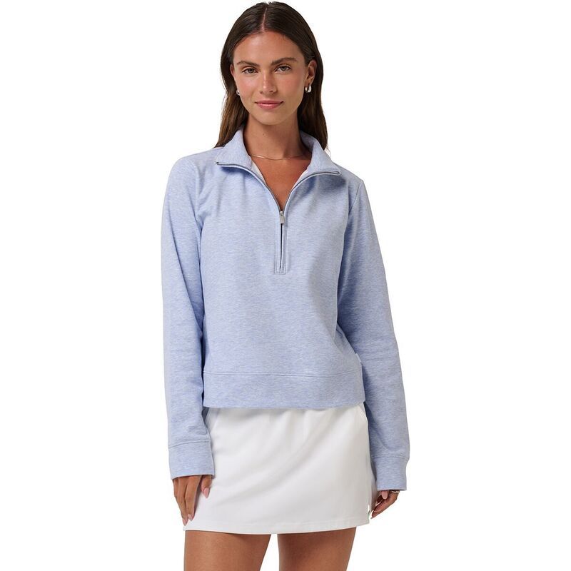 トラビスマヒュー レディース アウター パーカー・スウェット TravisMathew Cloud 12Zipullover Womens Heather Soft Blue ヘザー
