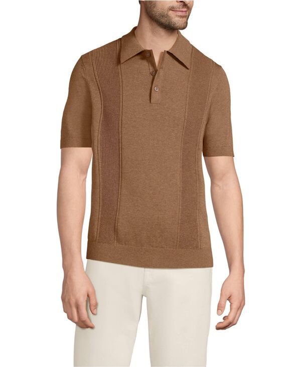 ランズエンド メンズ アウター ニット・セーター ボタンダウン ポロシャツ ダウン Lands End Menshort Sleevertical Ributton Down Sweater Polo