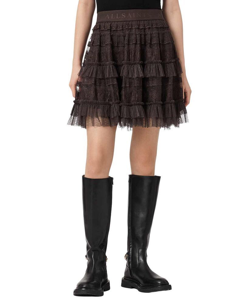オールセインツ レディース ボトムスカート ミニ ALLSAINTS Arlea Mini Skirt Bottle Brown ブラウン