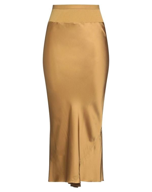 リックオウエンス レディース ボトムスカート RICK OWENS ロングスカート Mustard マスタード