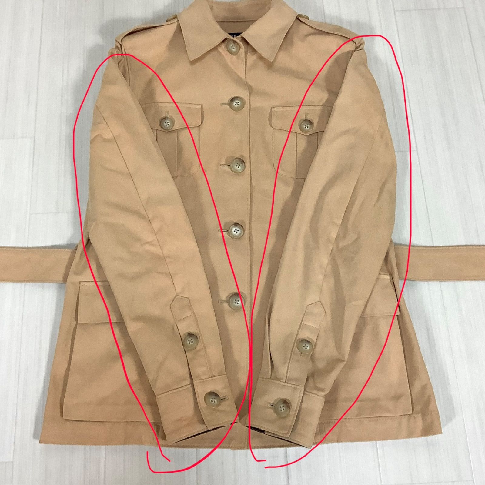 RALPH LAUREN ラルフローレン コットン サファリジャケット サイズ11