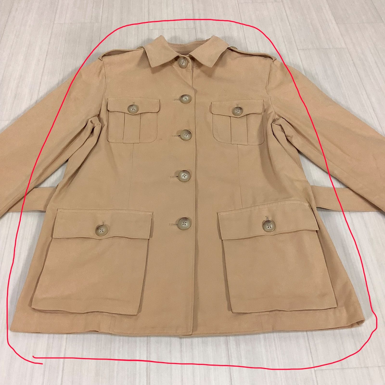 RALPH LAUREN ラルフローレン コットン サファリジャケット サイズ11