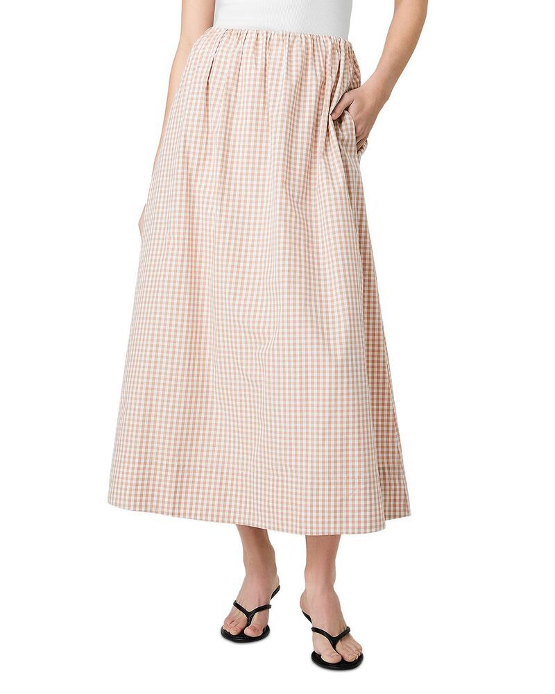 フレンチコネクション レディース ボトムスカート ギャザー ミディ FRENCH CONNECTION Rhodes Ruched Waist Midi Skirt ALMOND NUDE PETIT