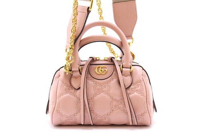 GUCCI グッチ GGマトラッセ 702251 ショルダーバッグ レザー ピンク