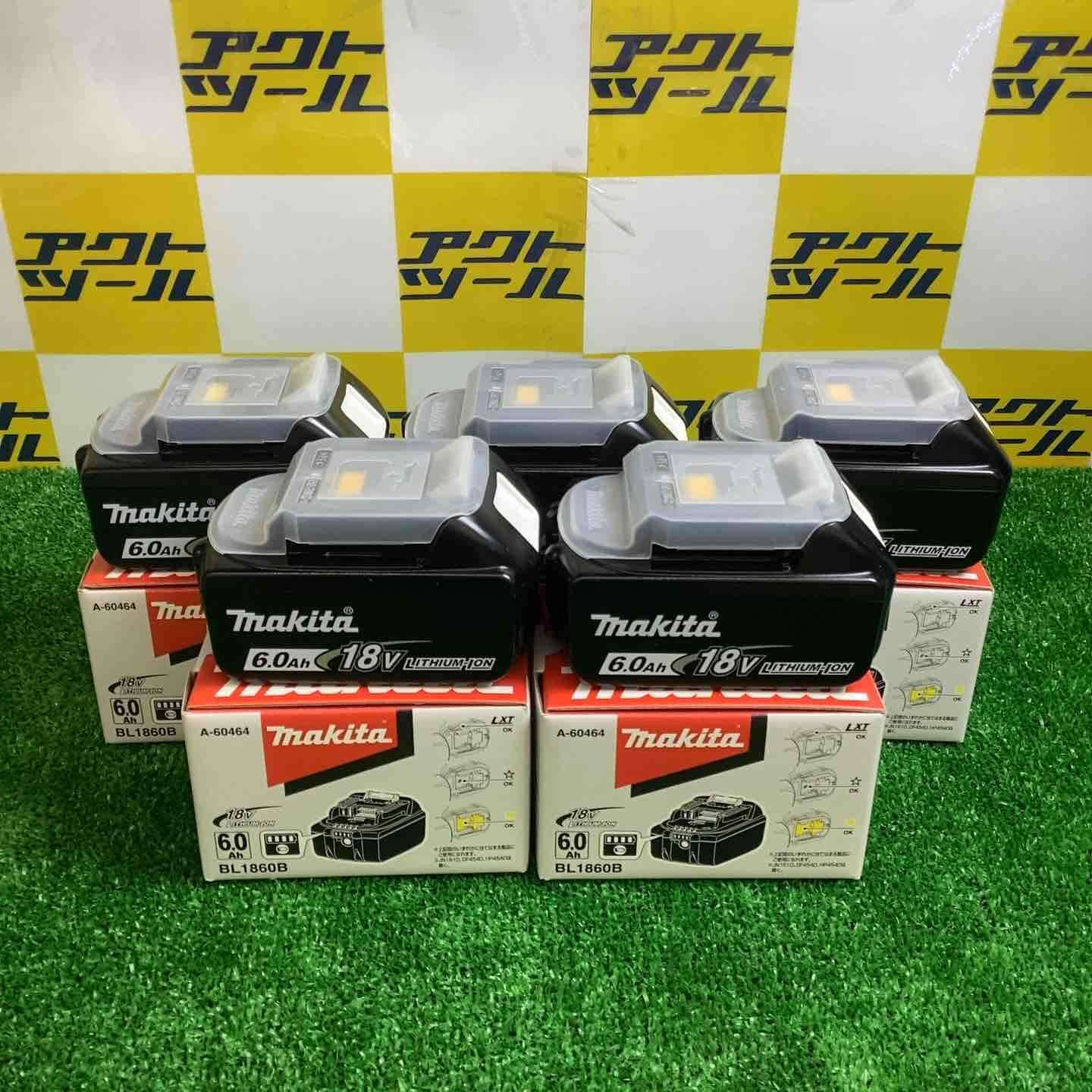 マキタ makita 18V6.0Ahバッテリー BL1860B 純正品 5個セット ♪【越谷店】