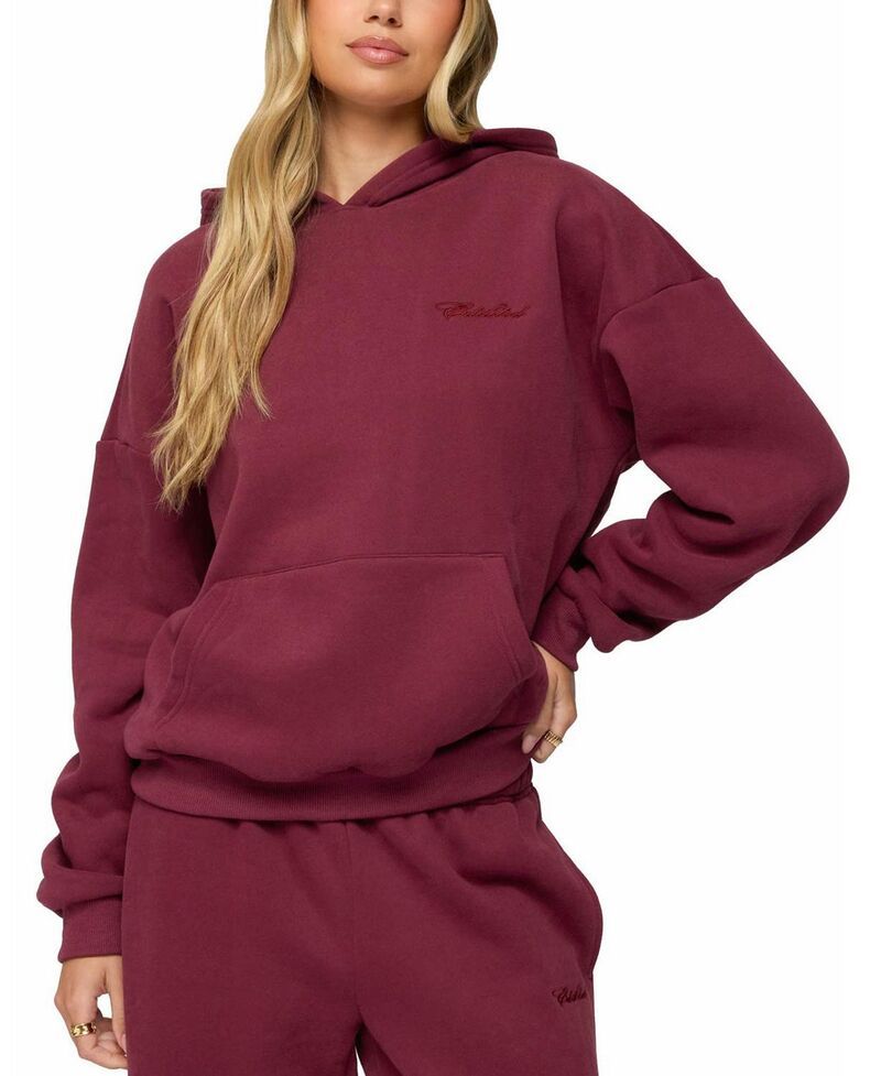 アディクテッド レディース アウター パーカー・スウェット Basic Girl Oversizedikted Hoodie Burgundy バーガンディ