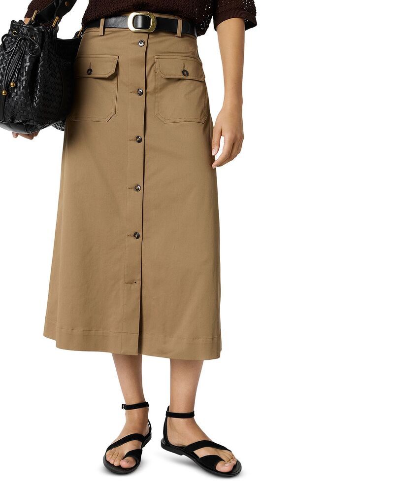 ジェラルド・ダレル レディース ボトムスカート Gerardarel Jasmina Button Front Skirt Camel キャメル