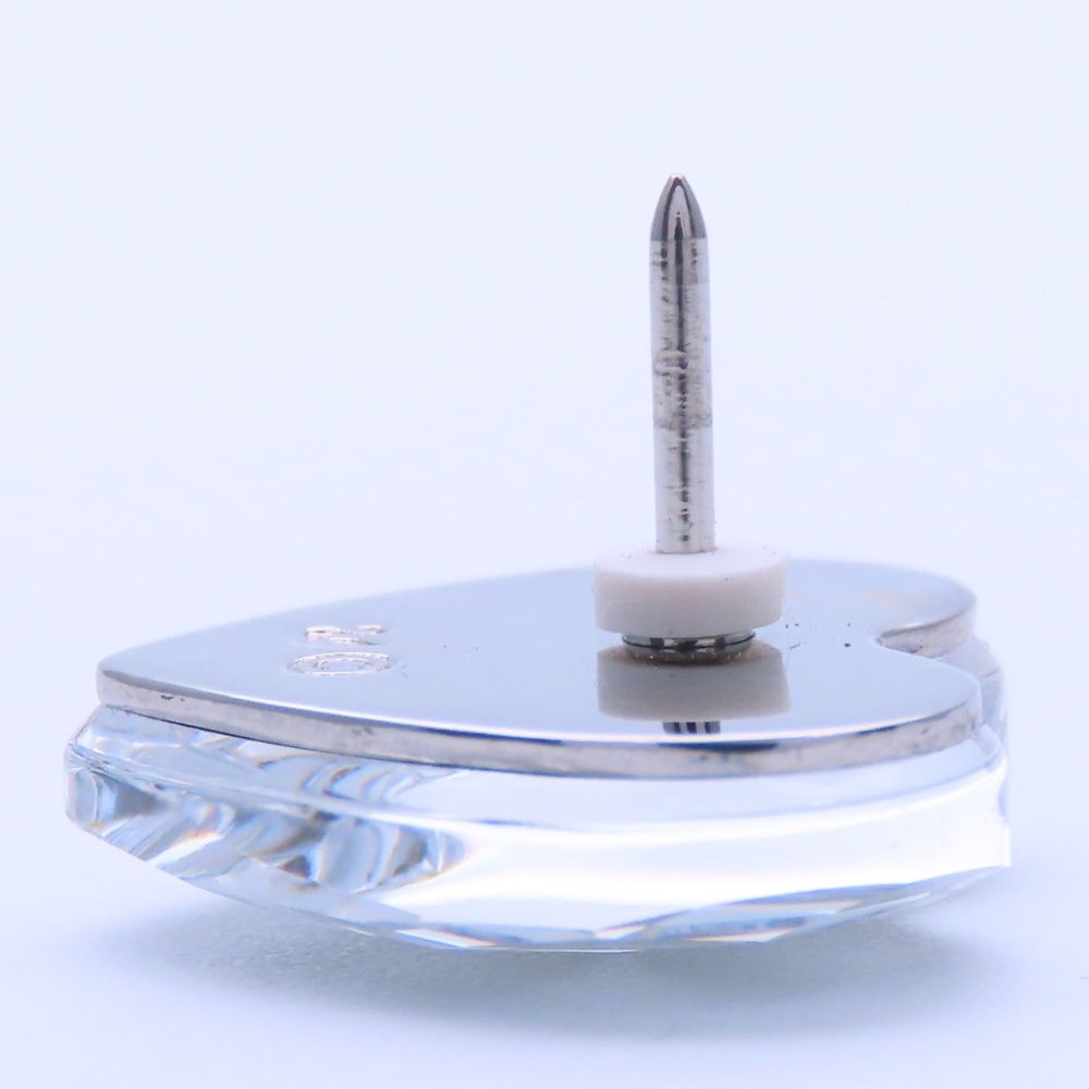 中古】 スワロフスキー ブローチ メタル シルバー クリア ハート