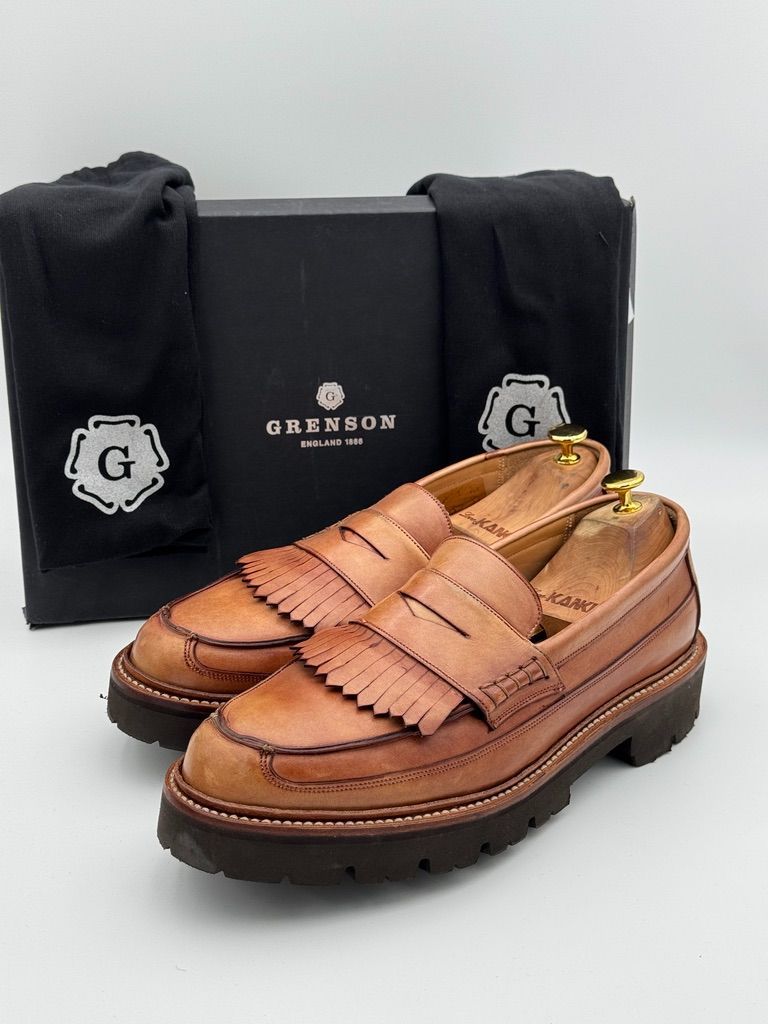 使用感少 Grenson グレンソン キルトコインローファー UK11E G-ONE