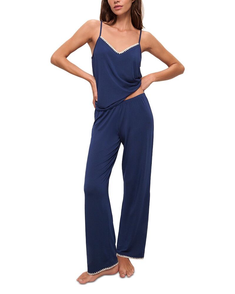 エバージェイ レディース アウター パーカー・スウェット パンツ Eberjey Frida Tencel Modal Stretch Cami Pants Pajama Set NavyIvory