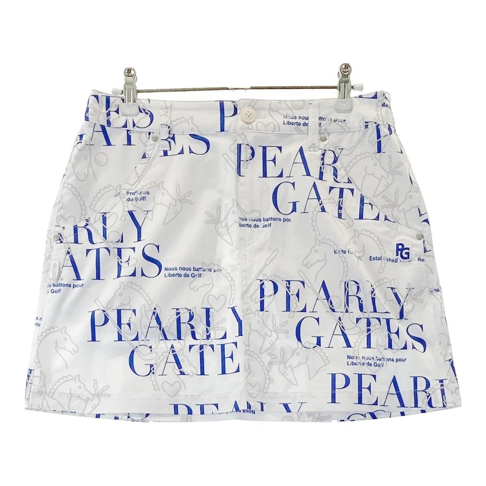 サイズ：1 PEARLY GATES パーリーゲイツ 2024年モデル スカート 総柄 ホワイト系 [240101672596] ゴルフウェア レディース ストスト