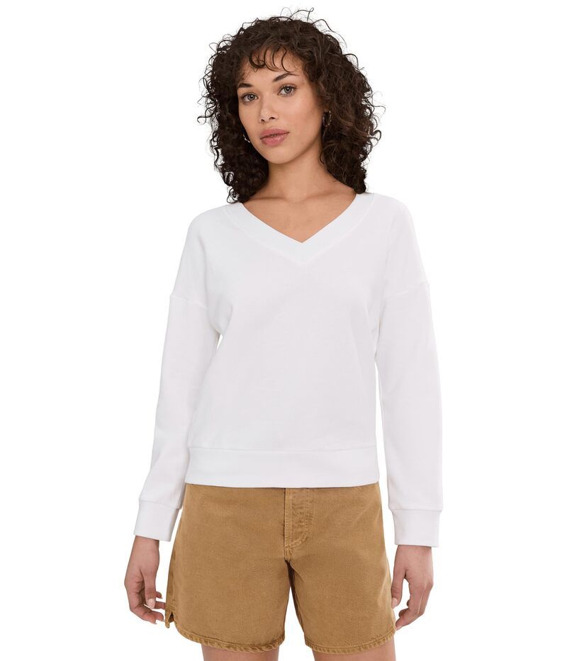 トッミーバハマ レディース アウター パーカー・スウェット Vネック シャツ Tommy Bahamarina Del Mar VNeck Sweatshirt White ホワイト