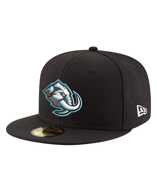 ニューエラ メンズ アクセサリー 帽子 New Era Mens Black Utah Mammoth Core 59FIFTY Fitted Hat Black ブラック