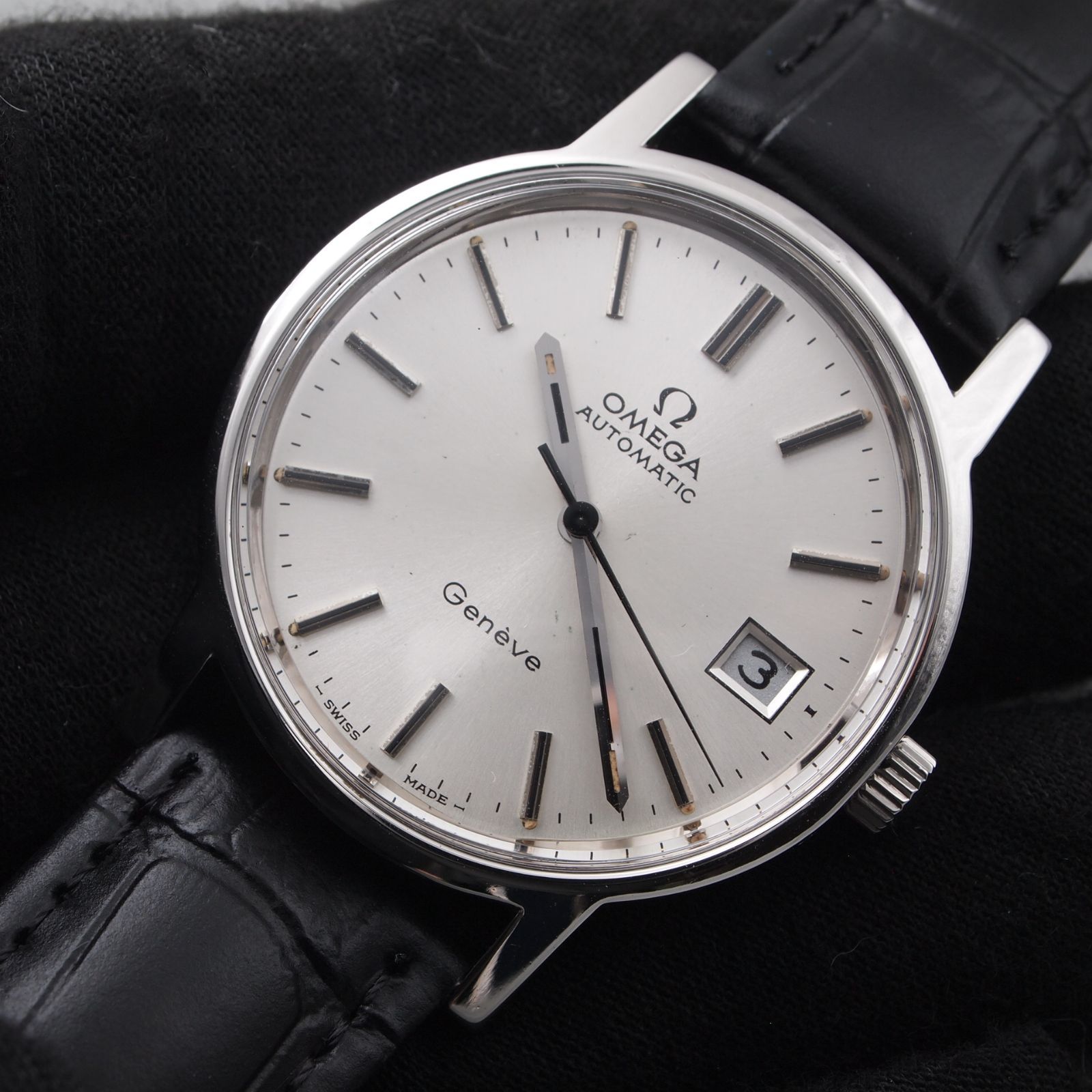 OH済 ビンテージ ジュネーブ Genève 1973 メンズ Cal.1012 自動巻き