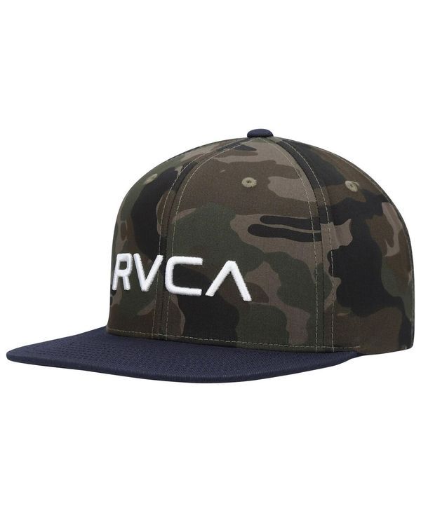 ルーカ メンズ アクセサリー 帽子 RVCA Mens Camo Navy Twill II Snapback Hat Camo Navy ネイビー