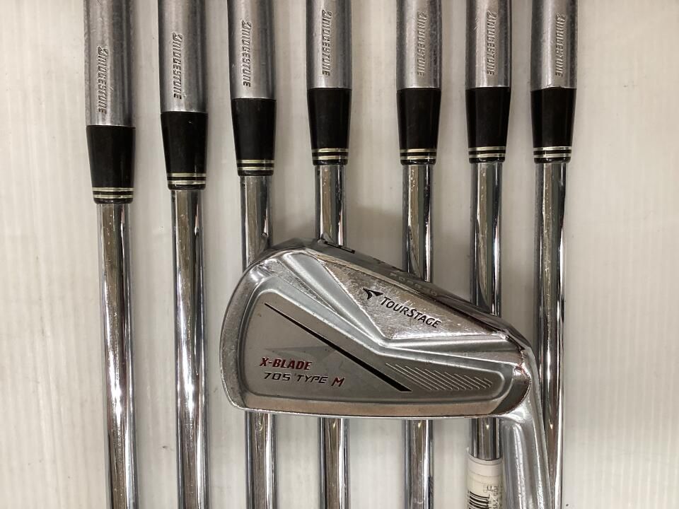 ブリヂストン　【訳あり】ツアーステージ X-BLADE 705 TYPE M　ＮＳプロ　ＭＯＤＵＳ3 TOUR120　Sフレックス　アイアンセット　中古【最短即日発送】 10,045円