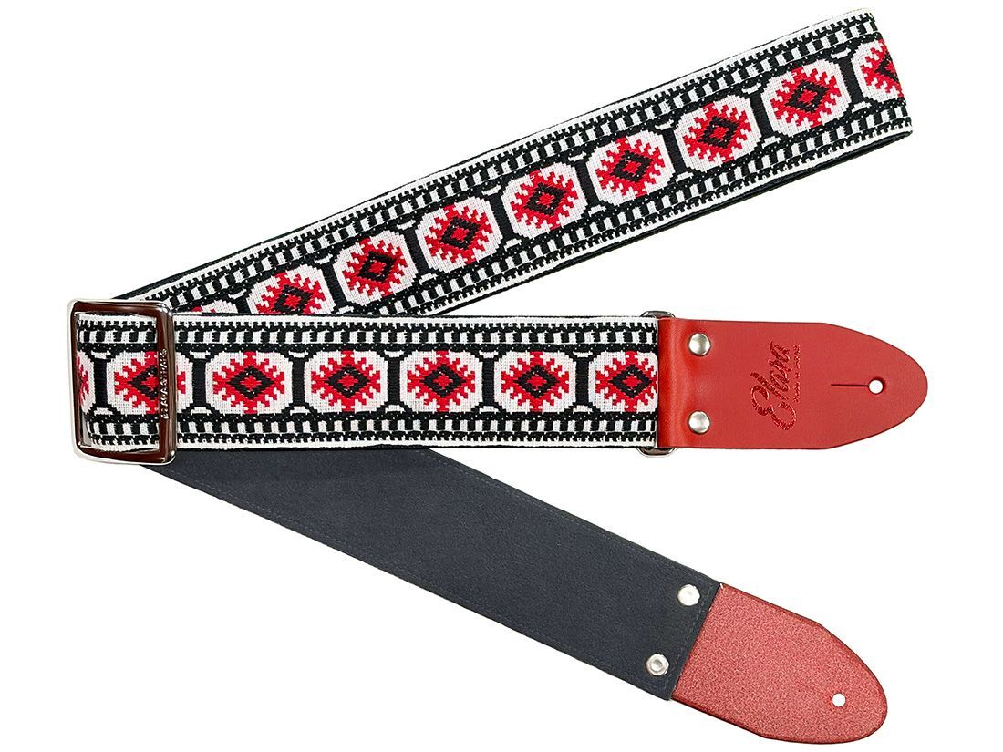 Elara Straps Crystal Snow Black/Red Ultrasuede