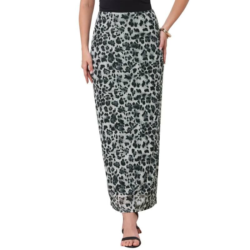 インスパイア シック レディース ボトムスカート スリムフィット メッシュ マキシ INSPIRE CHIC Leopard Skirts for Women Maxi Mesh Elastic Hi 7,755円