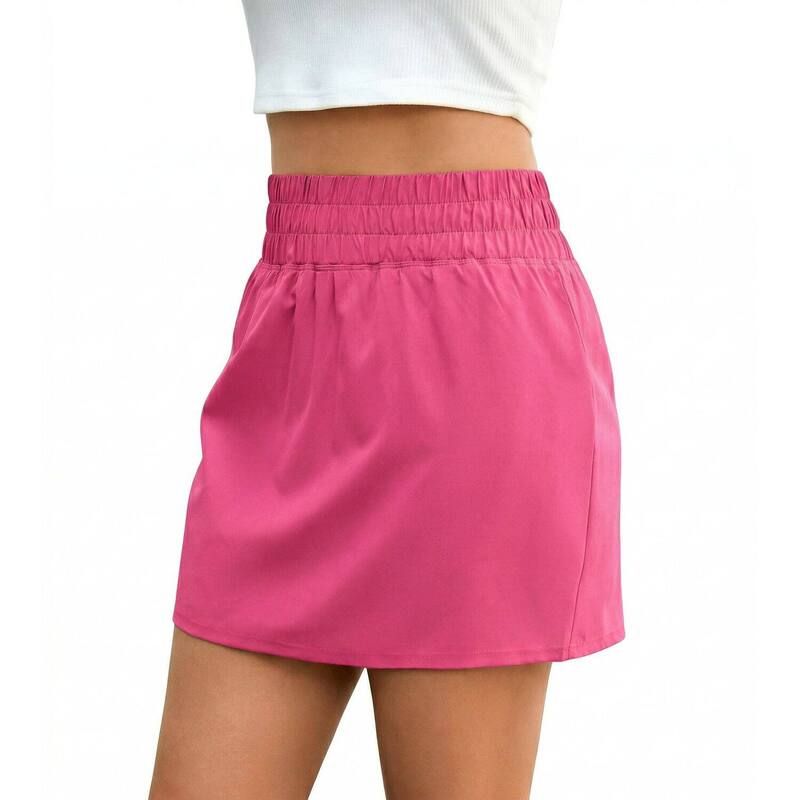 ピンスパーク レディース ボトムスカート ハイウエスト ショートパンツ Pinspark Womens Golf Tenniskort High Waist Wide Waistband Athlet