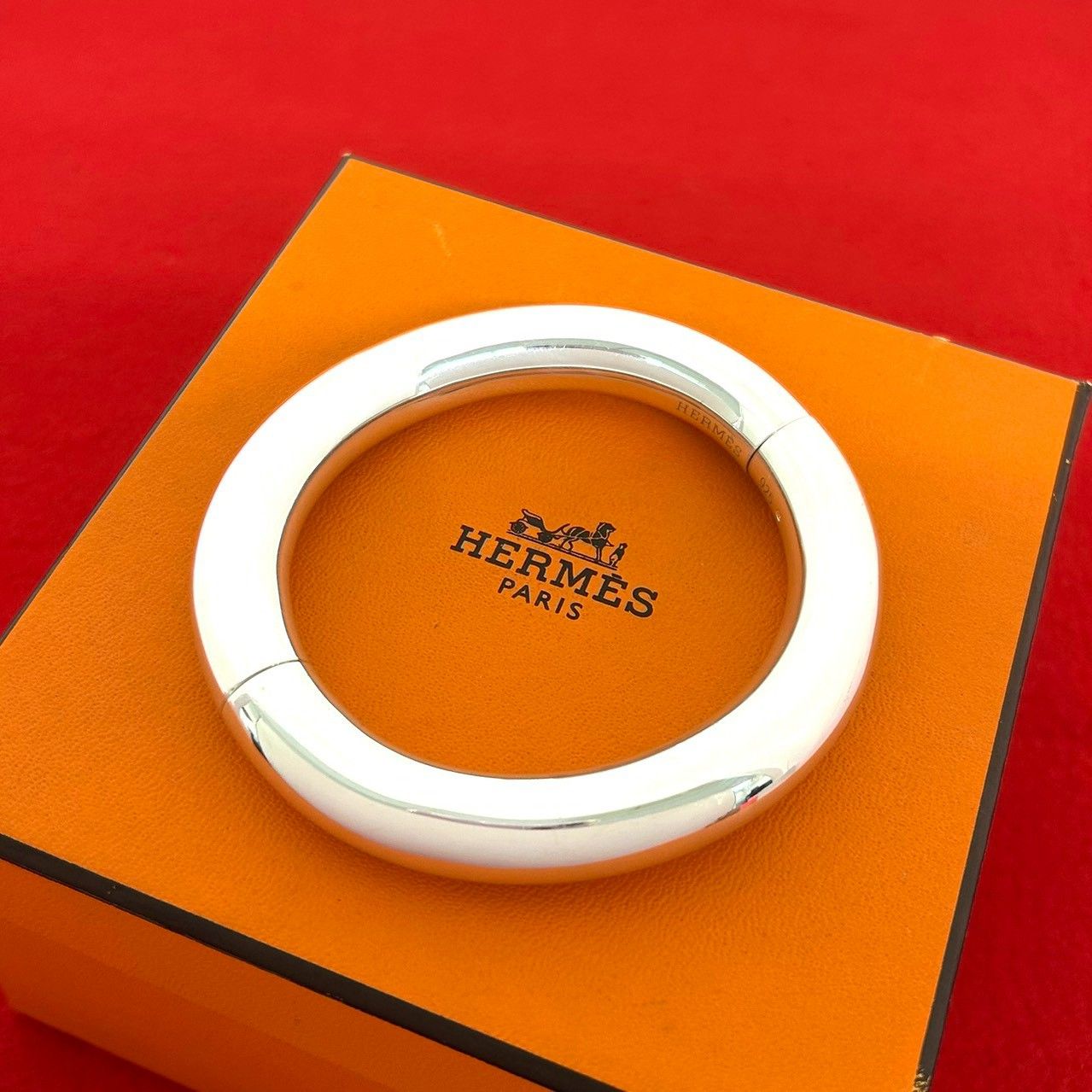 極 美品 保存箱付き HERMES エルメス ヴィンテージ リマ バングル